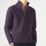 Men's Cashmere Zipper Basic Sweater Winter Men's Fleece Thicker Sweater Half Zipper Turtleneck Warm Pullover Quality Male Slim