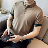 New Summer Men Polo Shirt Printed Fashion Lapel Breathable Casual Tees Tops Short Sleeve Hip Hop Polos Shirts S-4XL