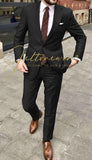 Handsome Casual 2 Piece Suit For Men Wedding Tuxedos Notched Lapel Groomsmen Men Suits Business Party Prom Blazer