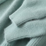 Men's 100% Pure Mink Cashmere Sweater V-Neck Pullovers Knit Sweater Autumn and Winter New Long Sleeve High-End Jumpers Mink Tops