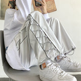Streetwear White Cargo Pants Men Oversize Wide Pants Harajuku Sweatpants Fashion Joggers Skateboard Pants Techwear