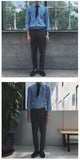Gotmes British Style Solid Long Sleeve Shirts Men Clothing  Spring Autumn Slim Fit Business Casual Formal Wear Blouse Tops WA02