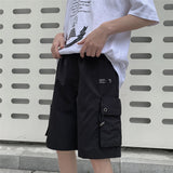 Loose Shorts Men Summer Japsn Style Wide Cuff Shorts Men Jogger Shorts Streetwear With Big Pockets Work Trousers