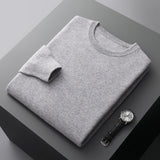 100% Pure Wool Sweater Men First Line Garment Seamless Pullover Spring and Autumn Basis Loose Casual Cashmere Knitting Sweater