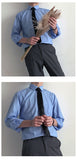 Gotmes British Style Solid Long Sleeve Shirts Men Clothing  Spring Autumn Slim Fit Business Casual Formal Wear Blouse Tops WA02