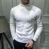 Korean Fashion Autumn Men Casual Vintage Style Sweater Wool Turtleneck Oversize Winter Men Warm Cotton Pullovers Sweaters