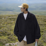 Men Korean Fashion White Long Sleeve Shirts Mens Japanese retro Shirts Blouses Harajuku Oversized Shirt Male Button Up  5XL
