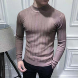 Korean Fashion Autumn Men Casual Vintage Style Sweater Wool Turtleneck Oversize Winter Men Warm Cotton Pullovers Sweaters