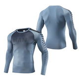 Mens Sport Compression Shirt Gym Tight Sweatshirt Running Top for Fitness T-shirt Bodybuilding Clothes Jogging Rashguard Dry Fit