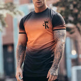 Summer Men's T-shirt 3D Men's Street Style Round Neck T Shirt Fashion Poker Print Short Sleeve Zebra Stripe Oversized Tops