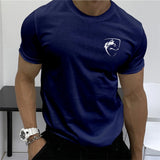 Men's T-shirt Retro Classic Slim Fit Sweat-absorbing Sports Fitness Advanced Short Sleeve Simple Style T Shirt Men Clothing Top