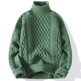 High Quality Mens Turtleneck Sweaters Pullover Solid Color Knitted Sweater Men Casual Pullovers Autumn Winter Warm Knitwear Man
