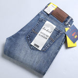 Thin SULEE Brand Logo Slim Fit Spring Summer Men's Jeans Casual Elastic Denim Pants Male Trousers Colors Luxury Clothing
