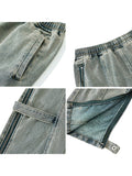 HOUZHOU Distressed Jeans Men Denim Trousers Male Zipper Hip Hop Punk Pants Vintage Casual Streetwear Designer Clothes Japanese