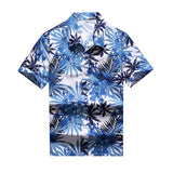 26 Colors Summer Fashion Mens Hawaiian Shirts Short Sleeve Button Coconut Tree Print Casual Beach Aloha Shirt Plus Size 5XL