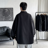Letter Printed Men Shirts Streetwear Oversize Male Blouses Spring Autumn All-match Long Sleeve Cardigan Tops