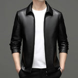 New Wintersweet Men's Genuine Leather Clothes Spring and Autumn High-Grade Motorcycle Leisure Sheepskin Jacket Men