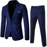 Men Blazers 3 Pieces Sets Business 2 Suits Vest Pants Blue Coats Wedding Formal Elegant Jackets Korean Luxury Free Shipping