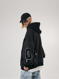 Y2K Hoodie Simple Embroidery Letter Plush Loose Shoulder Inf Men Sweater