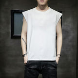 Mens Tank Top Cotton Sleeveless blouse Casual Vest Men Bodybuilding Bottoming Undershirt Camiseta