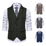 Men's Brown Vest Suit Vest Single breasted Designer Brand Sleeveless Formal Coat Top Adult Dress Tuxedo