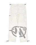Streetwear Y2K Cargo Pant Overalls Minus Two Black Pants New Harajuku Fashion Casual Loose Men Rock Straight Wide Leg Pants