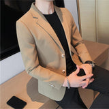 Casual Suit Jackets Blazer for Men Wedding Slim Fit Outwear Oversized Single Breasted Blazers Elegant Luxury Coats Korean