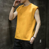 Mens Tank Top Cotton Sleeveless blouse Casual Vest Men Bodybuilding Bottoming Undershirt Camiseta