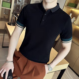 New Summer Men Polo Shirt Printed Fashion Lapel Breathable Casual Tees Tops Short Sleeve Hip Hop Polos Shirts S-4XL