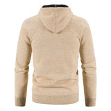 Winter Thick Cardigan Mens Sweater Zipper Hooded Fashion Warm Slim Fit Knitted Sweater Male Fleece Hoodies Coats Men M-4Xl