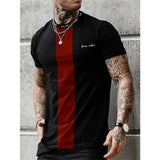 Summer Men' T-shirt Letter Print High Quality Crew Neck T-shirt Everyday Casual Clothing Retro Trendy Sweatshirt Oversized Shirt