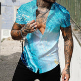 Summer Men's Short Sleeve Shirts 3D Printed Fashion Shirts Hawaiian Casual Shirts Oversized S-5XL