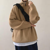 New Turtleneck Sweater Cardigan Men Winter Korean Fashion All-match Solid Color Zipper Knitted Cardigan for Men Streetwear