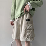 Loose Shorts Men Summer Japsn Style Wide Cuff Shorts Men Jogger Shorts Streetwear With Big Pockets Work Trousers