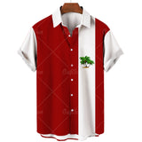 Men's 3D Print Summer Short Clothes Coconut Casual Beach Lapel Luxury Shirt Loose And Breathable Sleeve Retro Top Harajuku