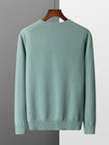 Merino Wool Sweater Men's V-neck Pullover Top Autumn Winter Knitted Casual Loose 100% Pure Wool Jacket