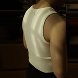 Casual Solid Knitted Tank Top Men Summer Fashion Ribbed Vest Mens Slim Fit Crew Neck Sleeveless Tops Man Clothes Streetwear