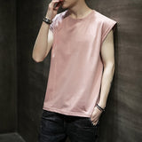 Mens Tank Top Cotton Sleeveless blouse Casual Vest Men Bodybuilding Bottoming Undershirt Camiseta