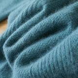 Men's 100% Pure Mink Cashmere Sweater V-Neck Pullovers Knit Sweater Autumn and Winter New Long Sleeve High-End Jumpers Mink Tops