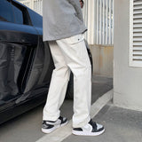 Cotton Pocket Cargo Pants Men Fashion Brown Black White Casual Pants Men Streetwear Loose Hip-hop Straight Pants Mens Trousers