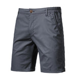 Summer 100% Cotton Solid Shorts Men High Quality Casual Business Social Elastic Waist Men Shorts 10 Colors Beach Shorts