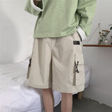 Loose Shorts Men Summer Japsn Style Wide Cuff Shorts Men Jogger Shorts Streetwear With Big Pockets Work Trousers