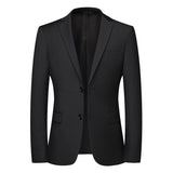 Boutique Men's Fashion Business Cultivate One's Morality Leisure Pure Color Gentleman's Wedding Presided Over Work Blazer
