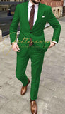 Handsome Casual 2 Piece Suit For Men Wedding Tuxedos Notched Lapel Groomsmen Men Suits Business Party Prom Blazer