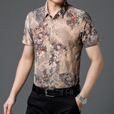 Men's Fashion Summer Shirt Short Sleeve Hawaiian Beach Casual Floral Shirts For Man Personalized Holiday NightClub Blouse