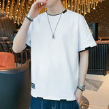 T Shirts For Men Casual Cotton Tee Shirts Hip Hop Korean Fashion Clothing Short Sleeve Shirts Streetwear