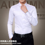 Plus Size 5XL  Men's Luxury Shirts Wedding Dress Long Sleeve Shirt Silk Tuxedo Shirt Men Mercerized Cotton Shirt