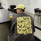 American t-shirt men's oversize summer loose Fashion Top ins Hong Kong Style versatile clothes hip hop fashion brand short