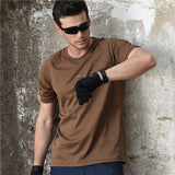 T-shirt Men Summer Short Sleeve Top Tee Outdoor Tshirt Casual Clothing Army Workout Plus Size Tactical T Shirt Men