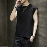 Mens Tank Top Cotton Sleeveless blouse Casual Vest Men Bodybuilding Bottoming Undershirt Camiseta